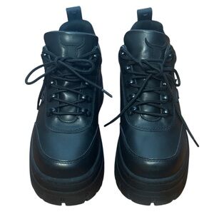 Windsor Smith leather women's black chunky flatform chunky sneakers